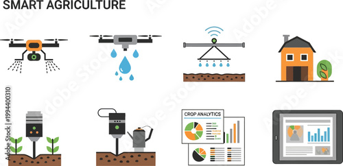 Smart agriculture equipment provides farmers with advanced crop analytics.