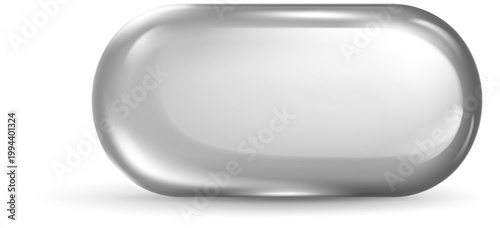 透明感のあるガラス風オブジェクトが浮かぶミニマルな3D背景素材、シルバー調の光沢が美しい未来的で洗練されたプロダクト展示用ビジュアル