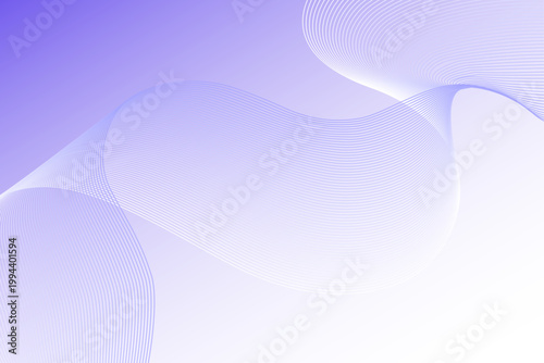 やわらかなパープルグラデーションに繊細なラインが流れる未来的でエレガントな抽象ウェーブ背景素材