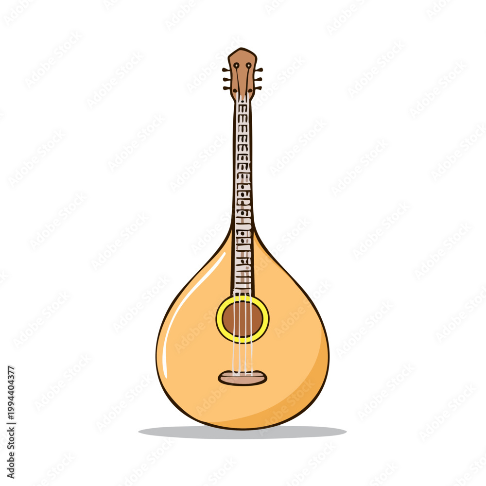 Naklejka premium Traditional Greek Bouzouki Stringed Musical Instrument