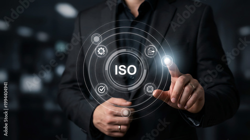 ISO standard certification concept quality assurance business system