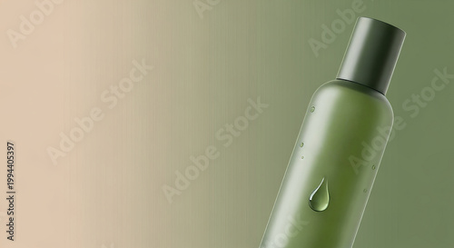 Elegant Luxury Green Glass Bottle Designed for Natural Cosmetics, Aromatherapy, and Spa Treatments
