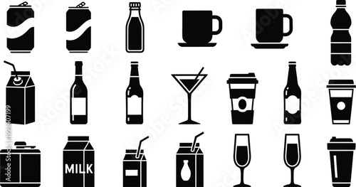 Black and white beverage including milk juice wine and coffee beverage drink black and white milk carton