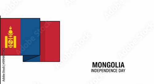 Mongolia flag waving on pole, national symbol, independence day celebration concept. Mongolia flag for national events, patriotic displays, and country pride.