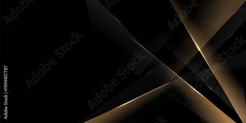 Abstract modern design black background with luxury golden elements vector illustration.