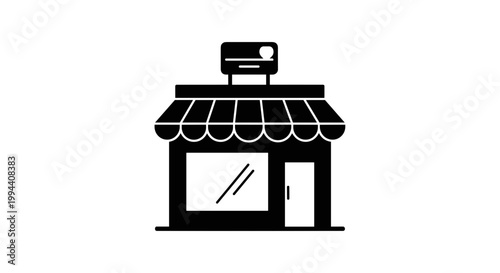 Small shop storefront with awning.