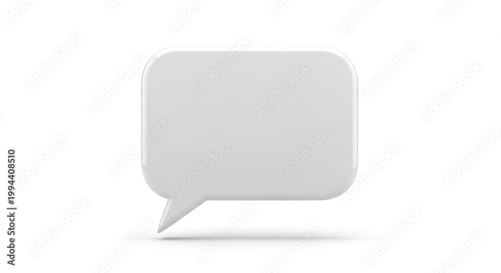 Fototapeta premium Empty Speech Bubble Icon for Communication and Dialogue Representation.