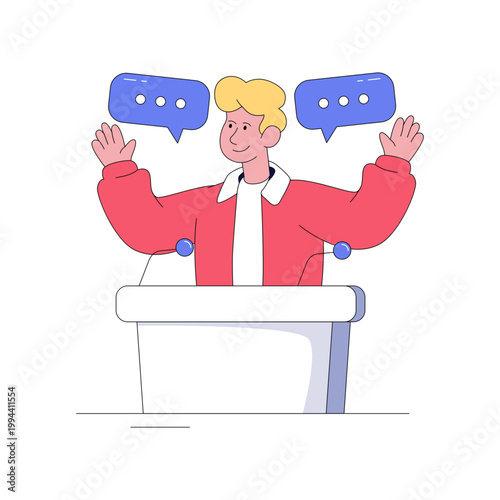 Perfect design illustration of speech 