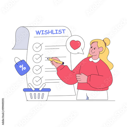 Perfect design illustration of wishlist 