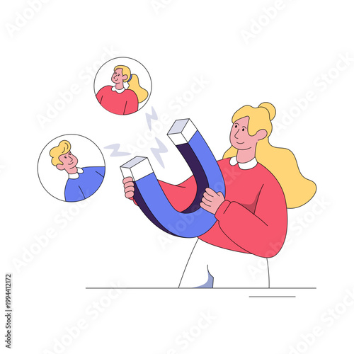 Perfect design illustration of attract customers