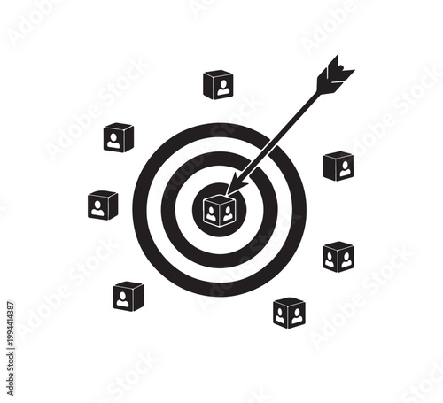 Targeting the right audience with precision A conceptual illustration of accurate audience segmentation and focused marketing strategies