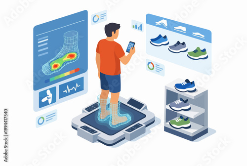 Isometric AR Retail Gait Analysis for Smart Footwear Shopping