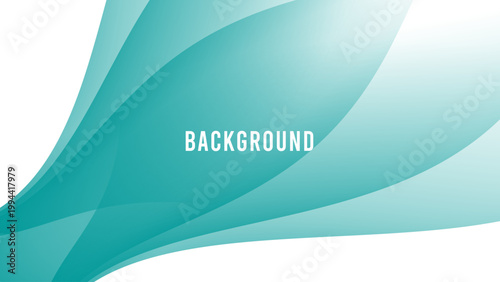 White abstract background with teal geometric pattern and gradient shades, snowdrop in the wind