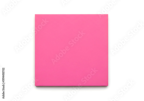 A vibrant solid pink square against a plain white background