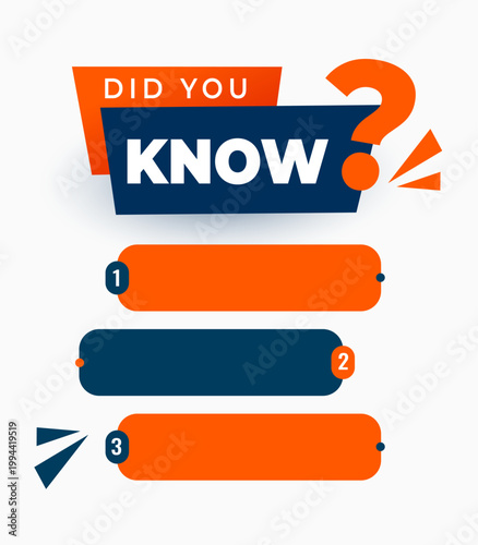 did your know multiple facts options layout design