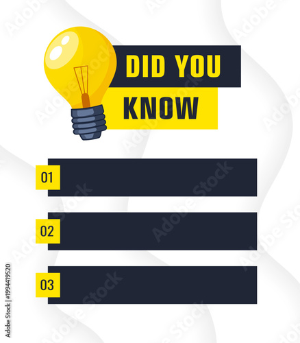 did you know trivia multiple choice template for social media post