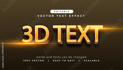 editable style vector with 3d text word design