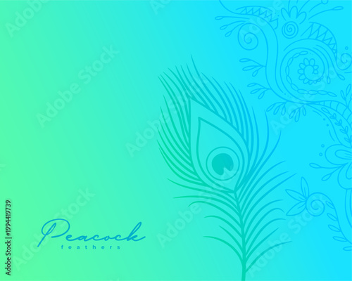 tropical peafowl feather background design