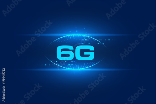 6g wireless network digital connectivity techno concept background