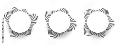 set of concentric round spiral radar or soundwave element design