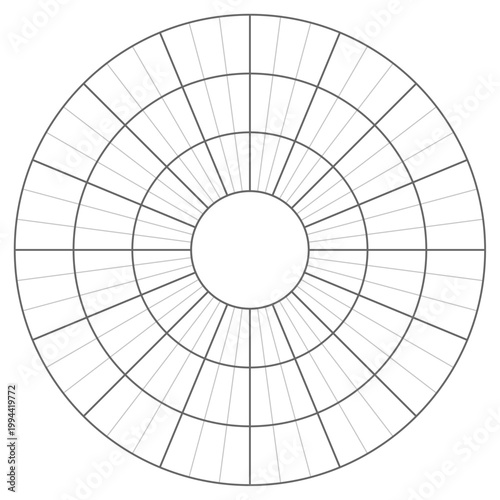 abstract simple concentric epicenter shape on white background