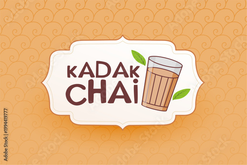 indian kadak chai poster for promotion or branding