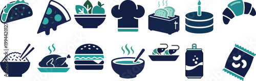 Collection of blue and turquoise car parts and accessories, including wrenches, bolts, and a funnel