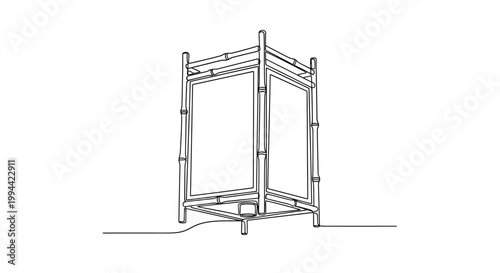 Metal Scaffolding Structure for Construction Sites.