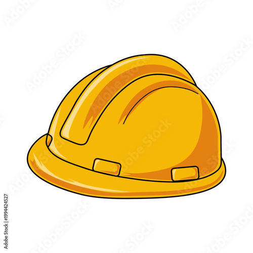 Yellow Safety Helmet Construction Icon
