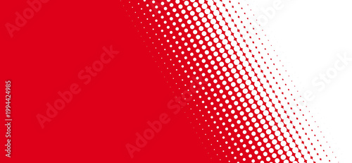 Photos Gradient Banner rot weiss mit Übergang aus Punkten
