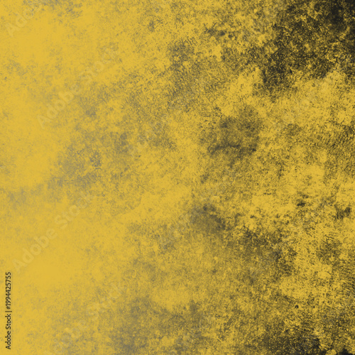 Gritty grunge texture with dark charcoal and muted yellow color gradient