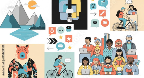 set of vector images
