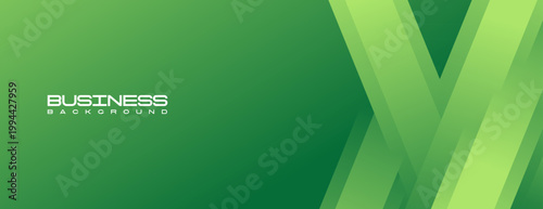 Abstract green geometric banner background. Simple and modern gradation concept. vector illustration
