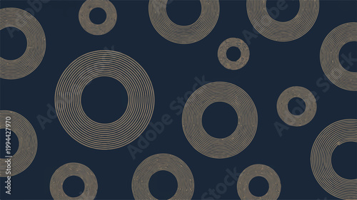 A seamless Christmas pattern design on fabric with circles