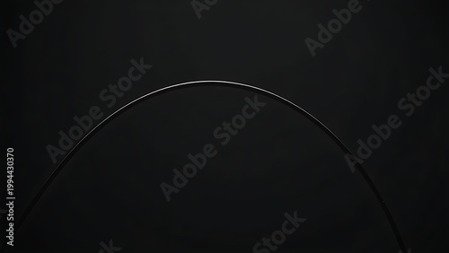 A minimalist arc of a taut bowstring and arrow.