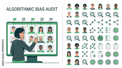 Algorithmic Bias Audit Illustration with Data Analysis and Evaluation