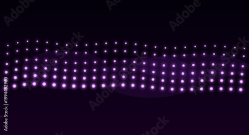 Purple LED lights in modern futuristic neon lighting for technology background