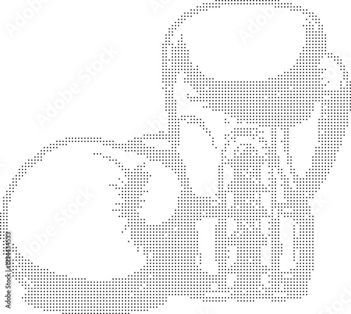 halftone pattern illustration design engagement affectionate love vintage couple iconic digital