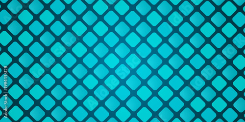 Teal glass mosaic tile for kitchen backsplash, bathroom wall or swimming pool. Abstract seamless pattern with 3d turquoise square ceramic tiles, vector illustration