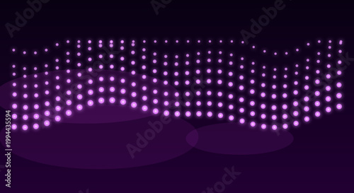 Purple LED lights installation in modern futuristic ambiance with neon glow for nightclub decor