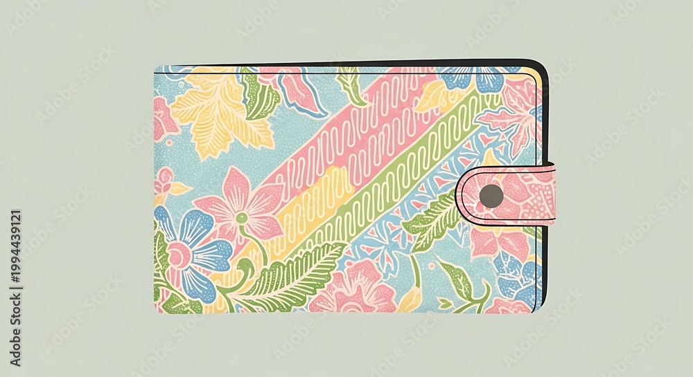Wallet Floral Pattern.