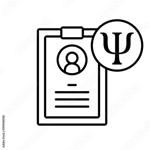 Psychology icon vector. Psychologist Illustration sign. Group therapy symbol or logo.