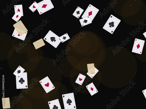Classic Playing Cards Poker Pattern Design Backdrop