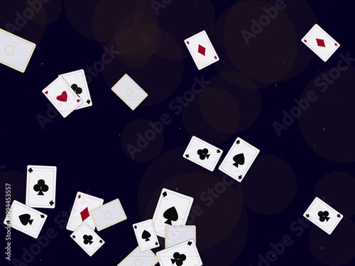 Vegas Playing Cards Casino Pattern Design