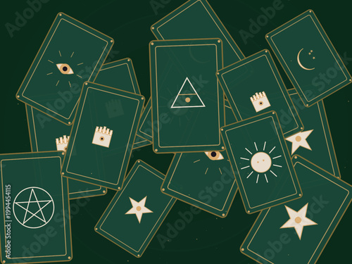 Witchy Tarot Card Mystical Esoteric Pattern Design