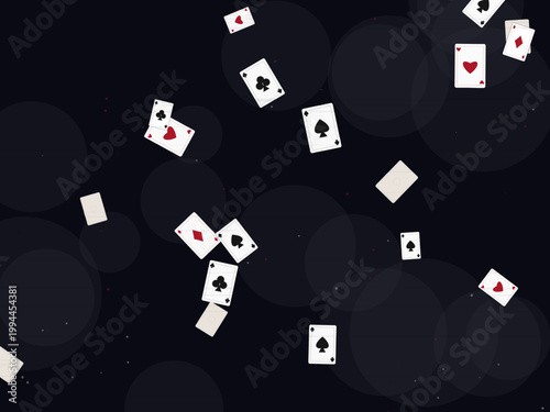 Poker Playing Cards Suits Pattern Background