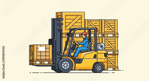 A vibrant illustration depicts a food vendor interacting with customers at an outdoor buffet counter