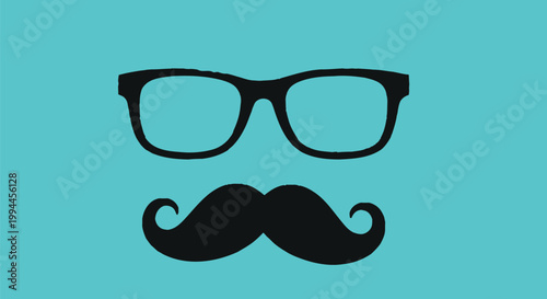 Cool father's day gift idea stylish glasses and mustache graphic