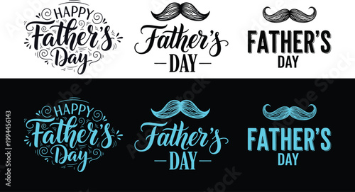 Happy father's day vintage modern designs for dad celebrate fatherhood