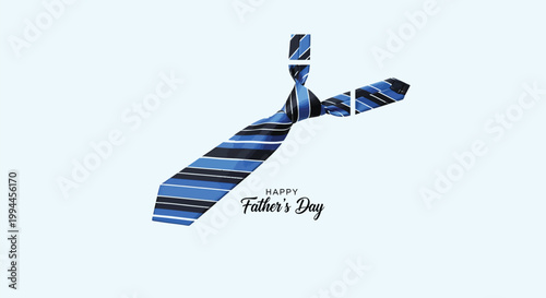 Father's day gift stylish blue striped tie for dad perfect present